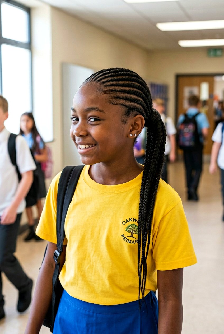 Braided Base Slick Ponytail - 20 school hairstyle with slick ponytail - 20 school hairstyle with slick ponytail