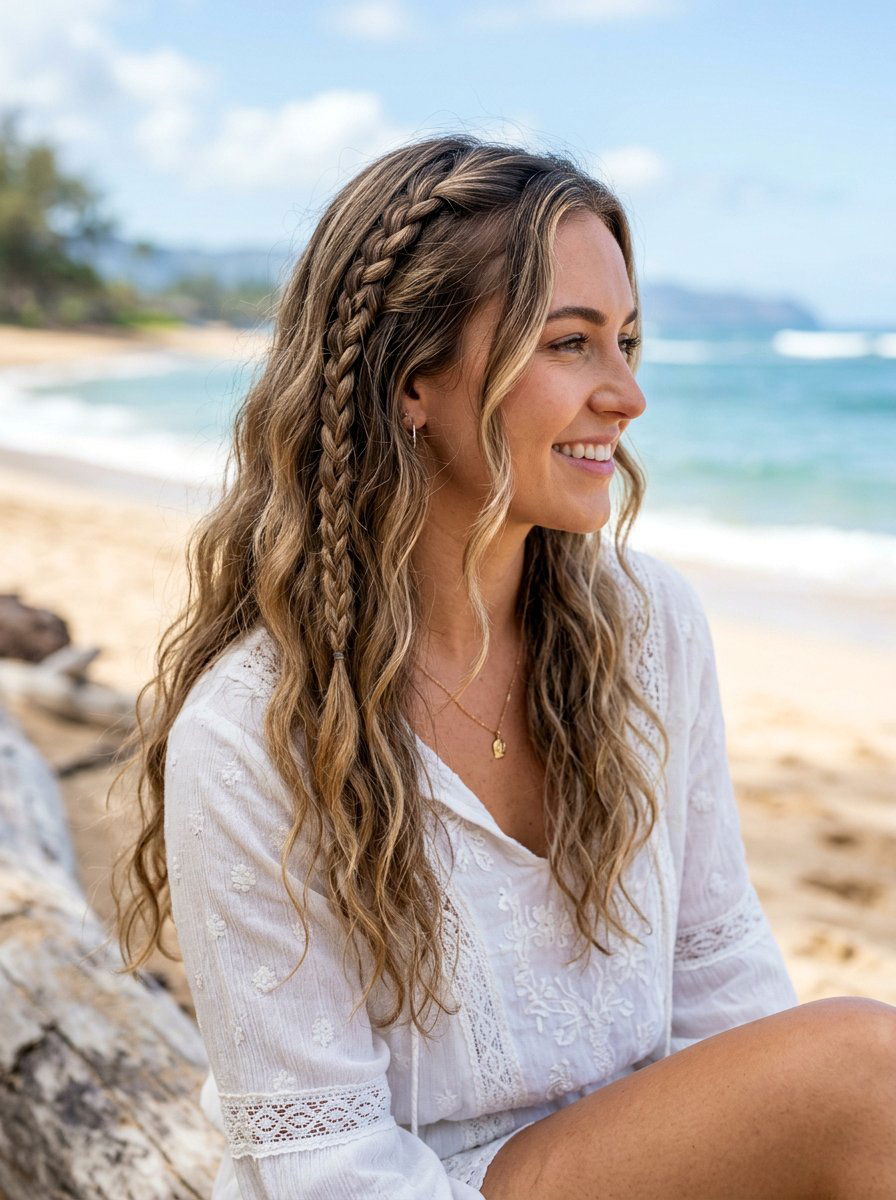 Braided Beach Waves - 20 cute beach waves hairstyle ideas - 20 cute beach waves hairstyle ideas