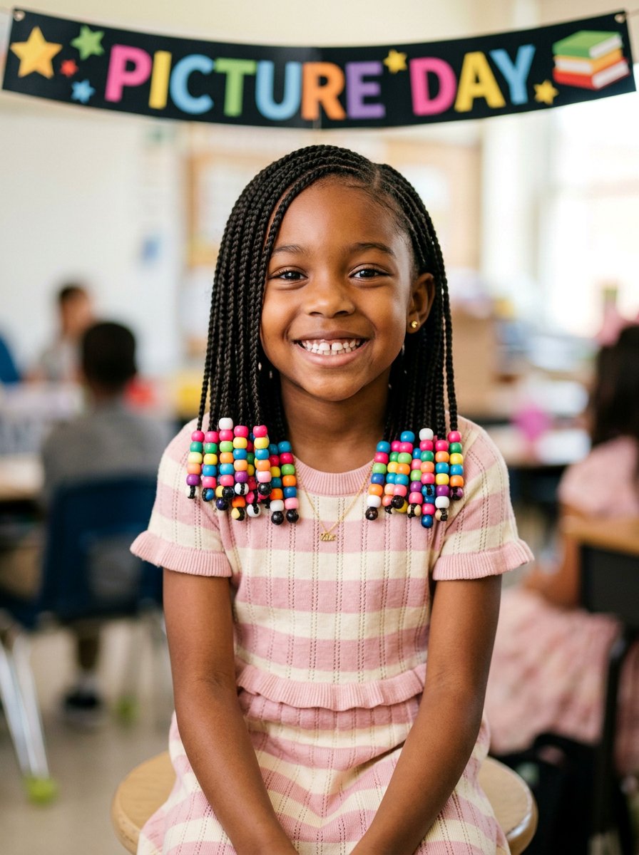 Braided Bob With Beads Picture Day - 20 picture day braids for black girls - 20 picture day braids for black girls