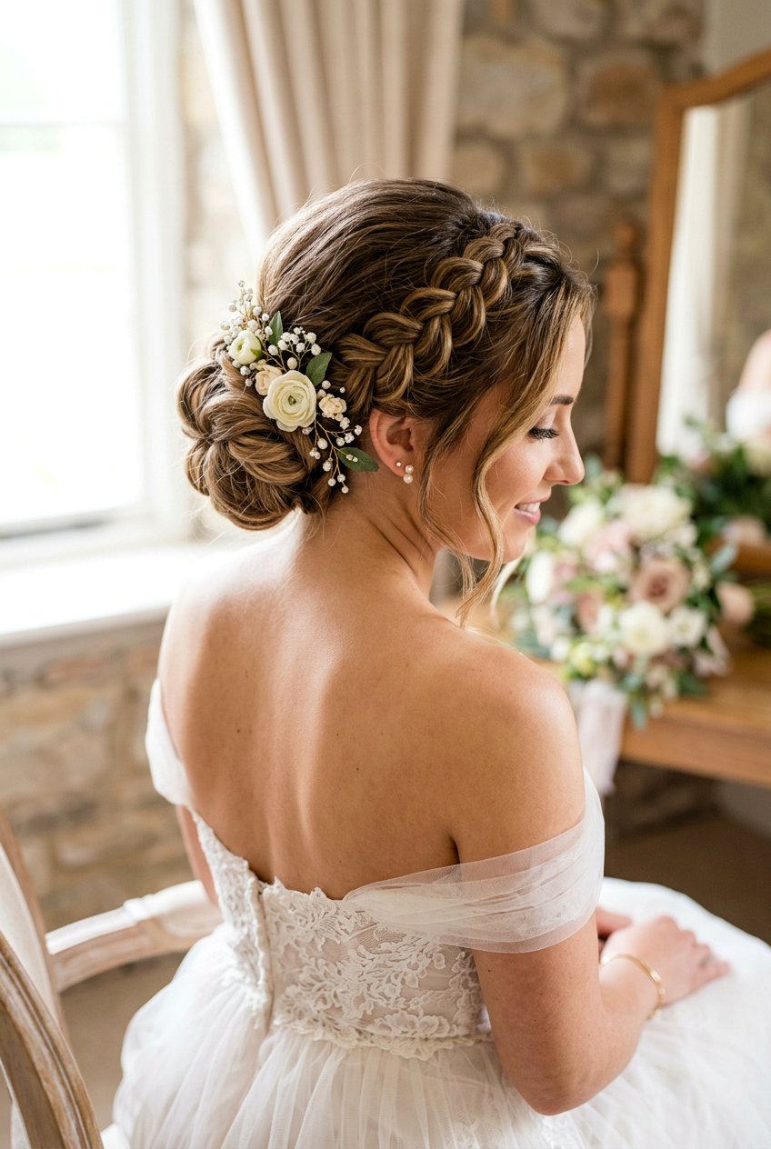Braided Bridal Chignon Updo - 20 modern bridal chignon - 20 modern bridal chignon