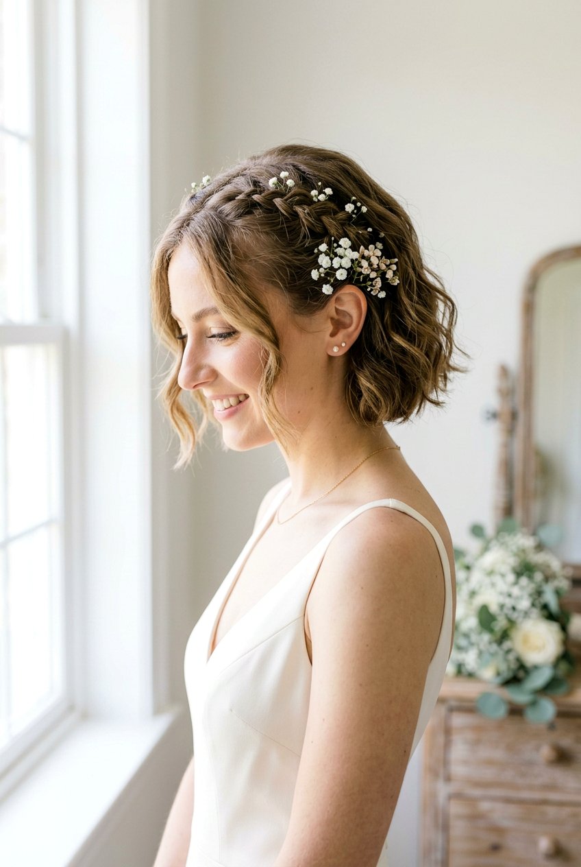 20 Dreamy Bridal Braid with Baby’s Breath Ideas for Brides
