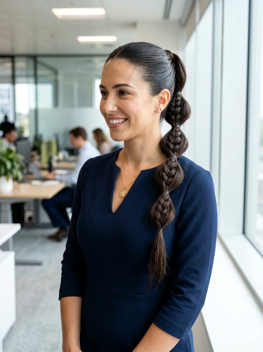 Braided Bubble Ponytail - 20 work appropriate braid hairstyle - 20 work appropriate braid hairstyle