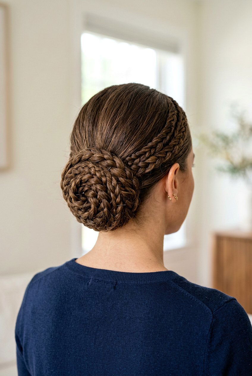 Braided Bun - 20 cottagecore braided hairstyle for women - 20 cottagecore braided hairstyle for women