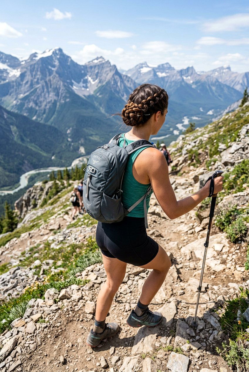 Braided Bun For Hiking Long Hair - 20 hiking hairstyles for long hair - 20 hiking hairstyles for long hair