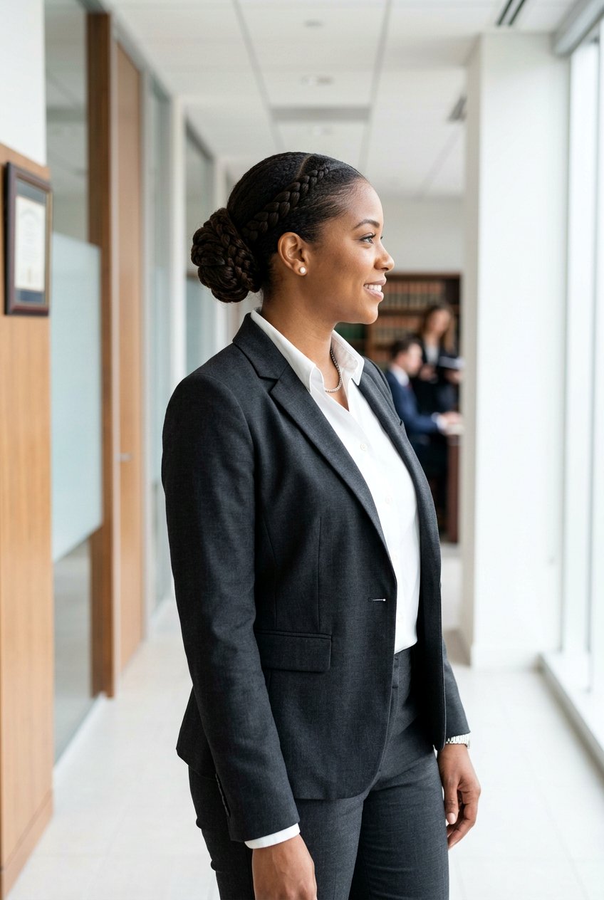 Braided Bun For Long Days - 20 lawyer hairstyles for women - 20 lawyer hairstyles for women