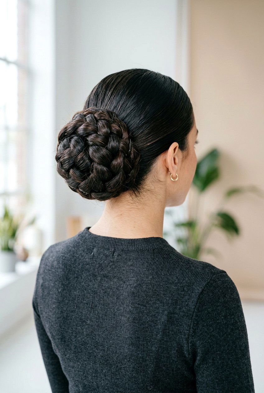 Braided Bun For Thick Hair - 20 festive braid bun hairstyle - 20 festive braid bun hairstyle