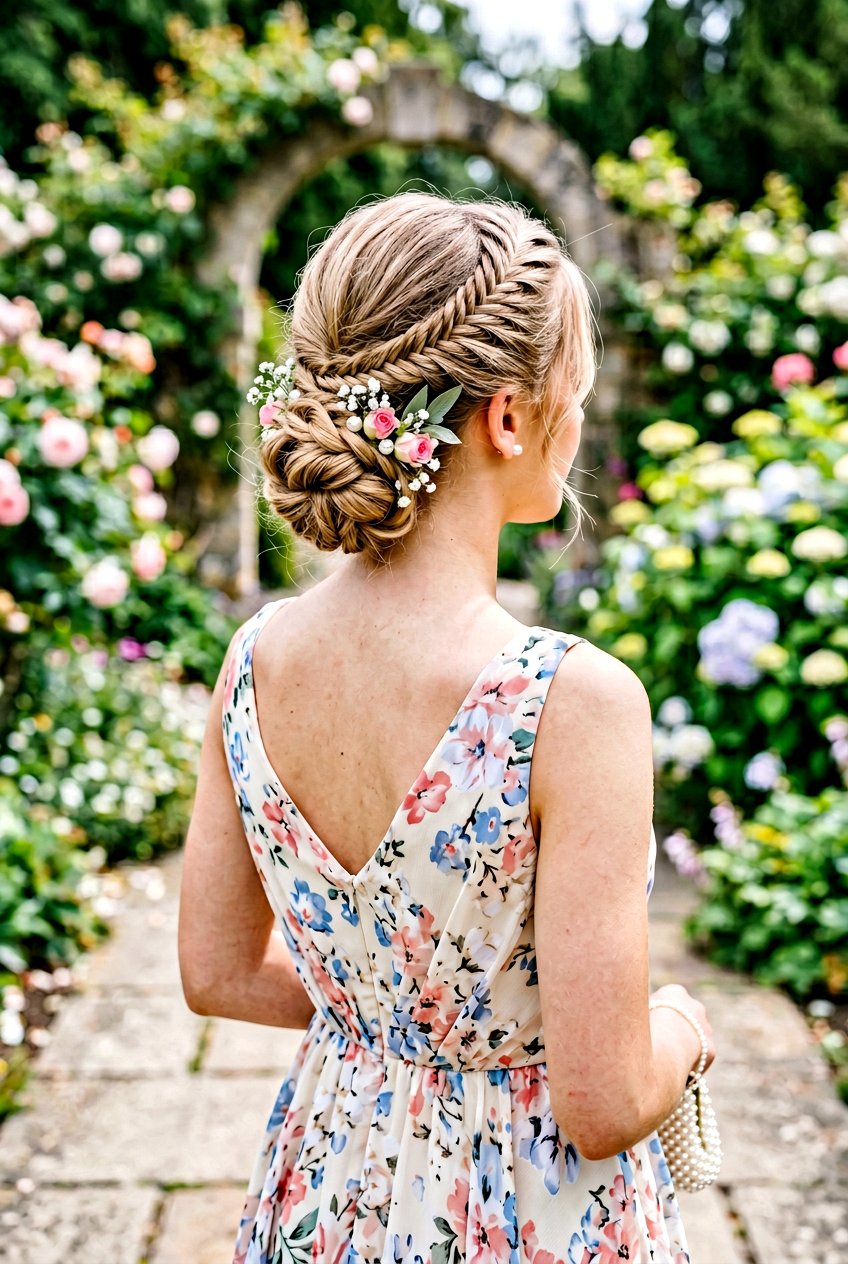 Braided Bun Updo for Prom - 20 senior prom bun hairstyle - 20 senior prom bun hairstyle