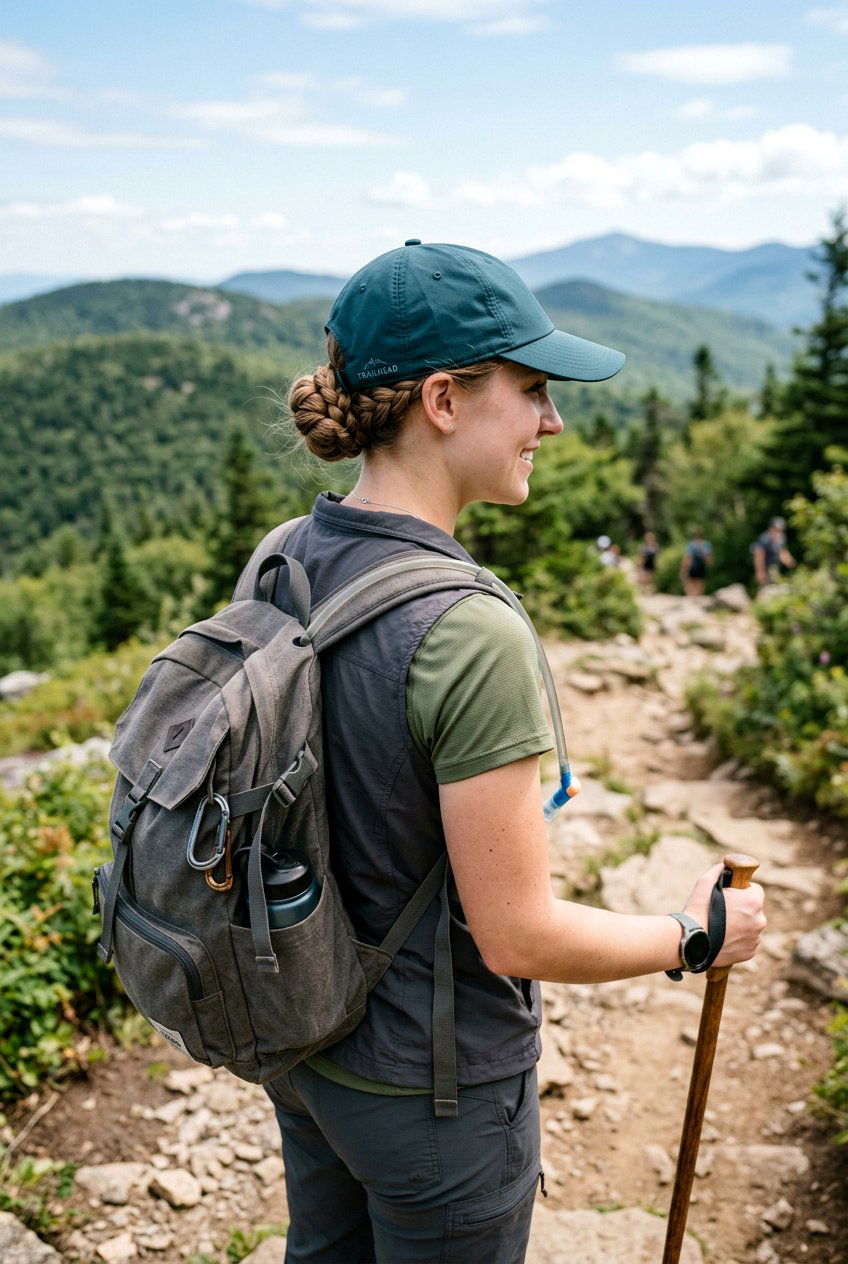 Braided Bun With Hat For Camping - 20 camping braid bun hairstyle - 20 camping braid bun hairstyle