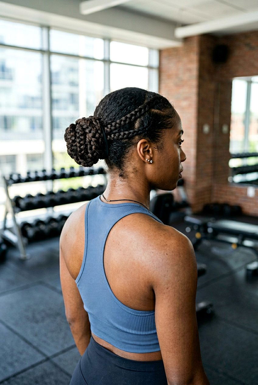 Braided Bun With Ponytail Base For Gym - 20 gym braid bun hairstyle - 20 gym braid bun hairstyle
