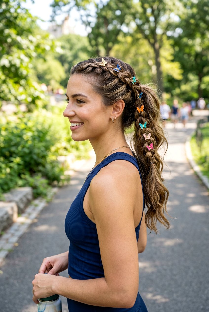 Braided Butterfly Clip Ponytail - 20 butterfly clip ponytail hairstyle - 20 butterfly clip ponytail hairstyle