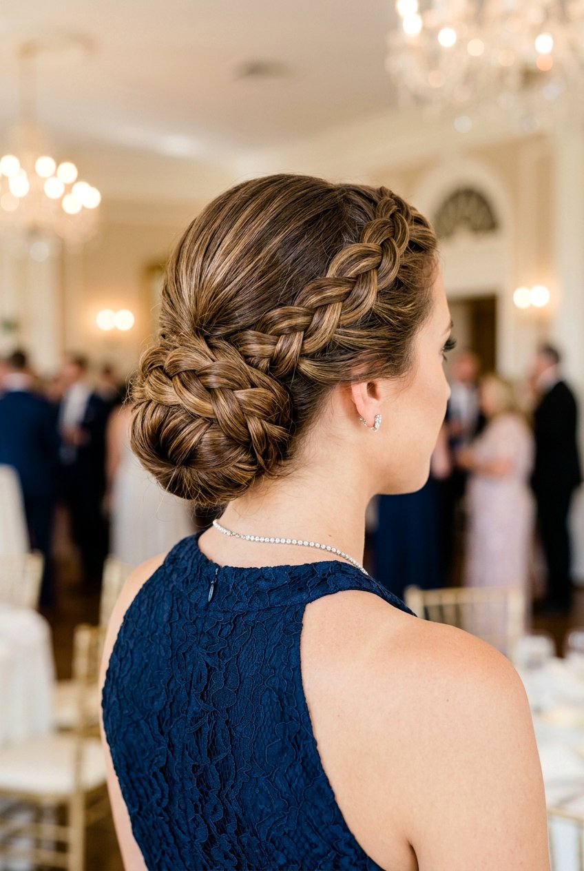 Braided Chignon Low Bun - 20 festive low bun with braid - 20 festive low bun with braid