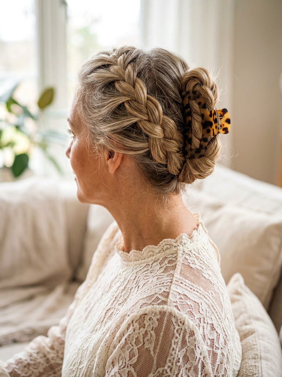 Braided Claw Clip Bun - 20 claw clip bun for mature women - 20 claw clip bun for mature women