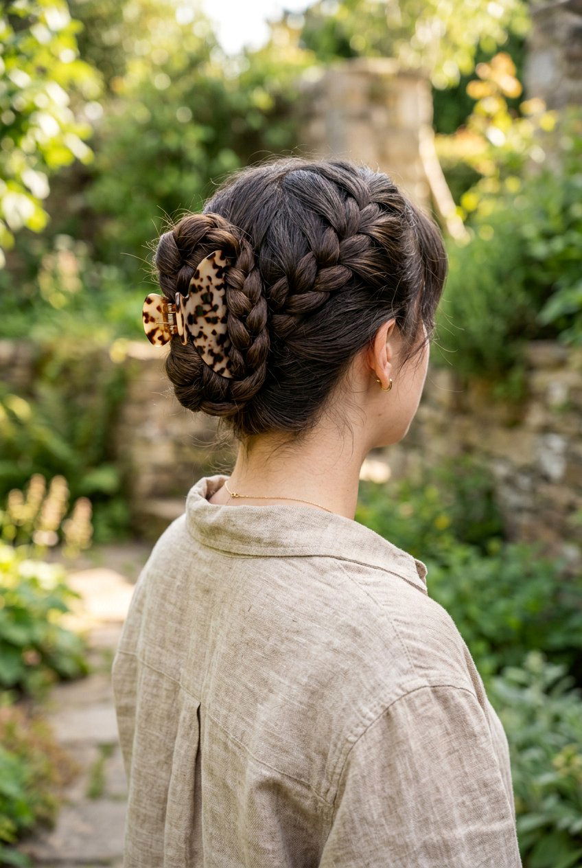 Braided Claw Clip Bun - 20 claw clip bun for thick hair - 20 claw clip bun for thick hair