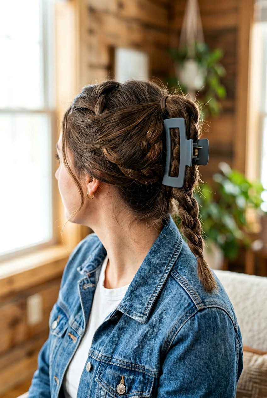 Braided Claw Clip Ponytail - 20 claw clip ponytail hairstyle - 20 claw clip ponytail hairstyle