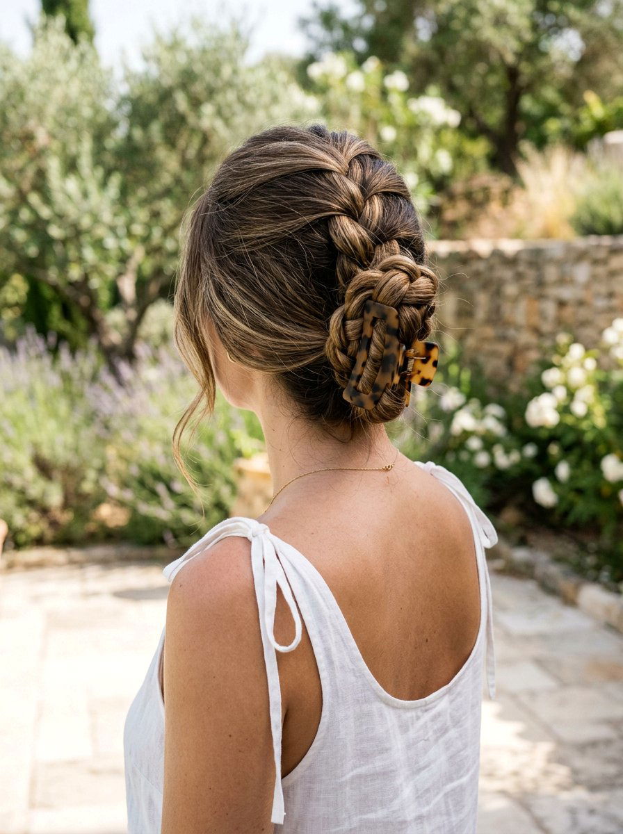 Braided Claw Clip Updo - 20 claw clip updo for thick long hair - 20 claw clip updo for thick long hair