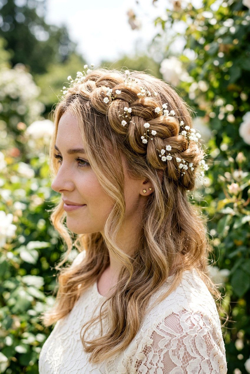 Braided Crown - 20 wedding updo hairstyles - 20 wedding updo hairstyles