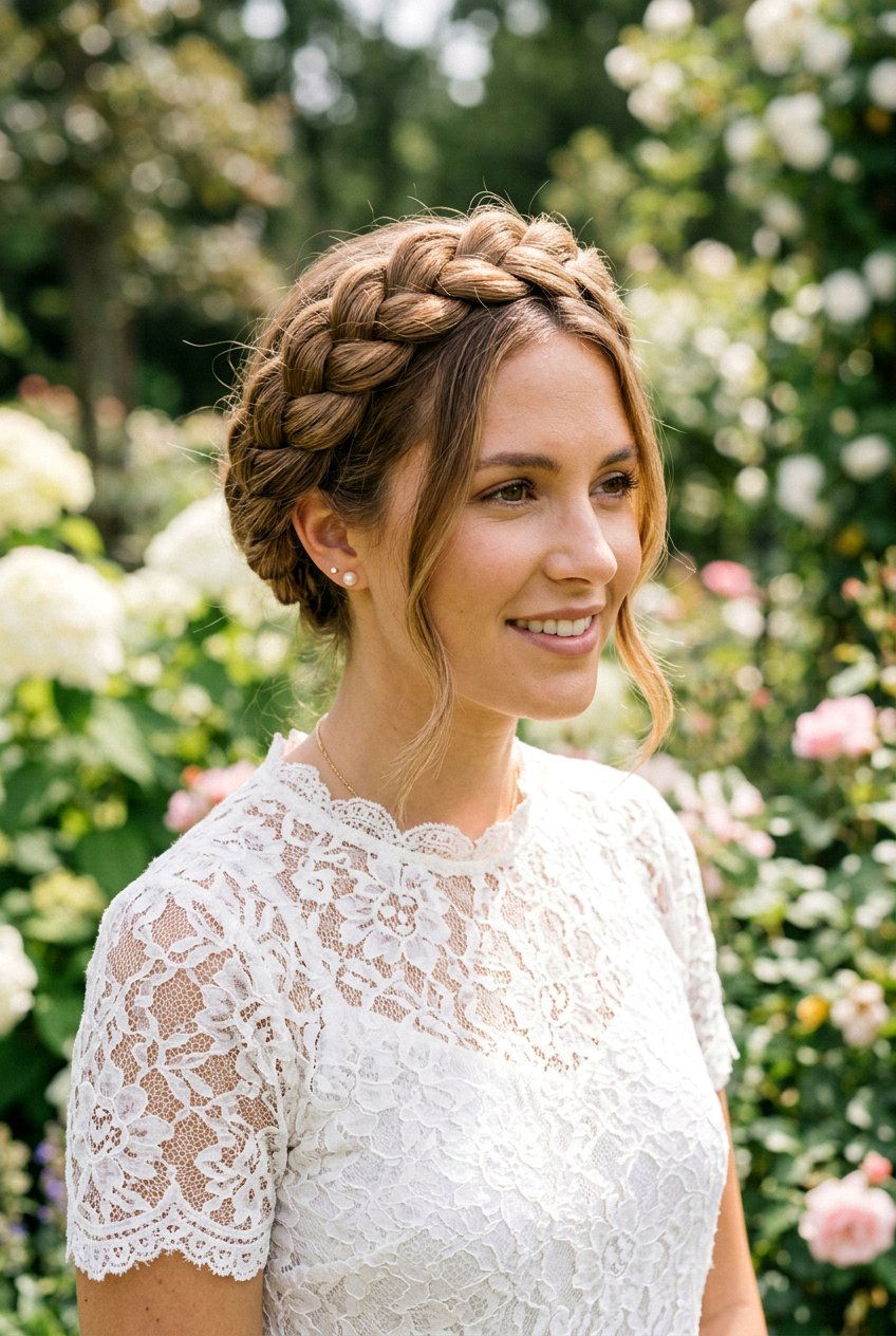 Braided Crown - 20 hairstyle for postpartum baby hairs - 20 hairstyle for postpartum baby hairs