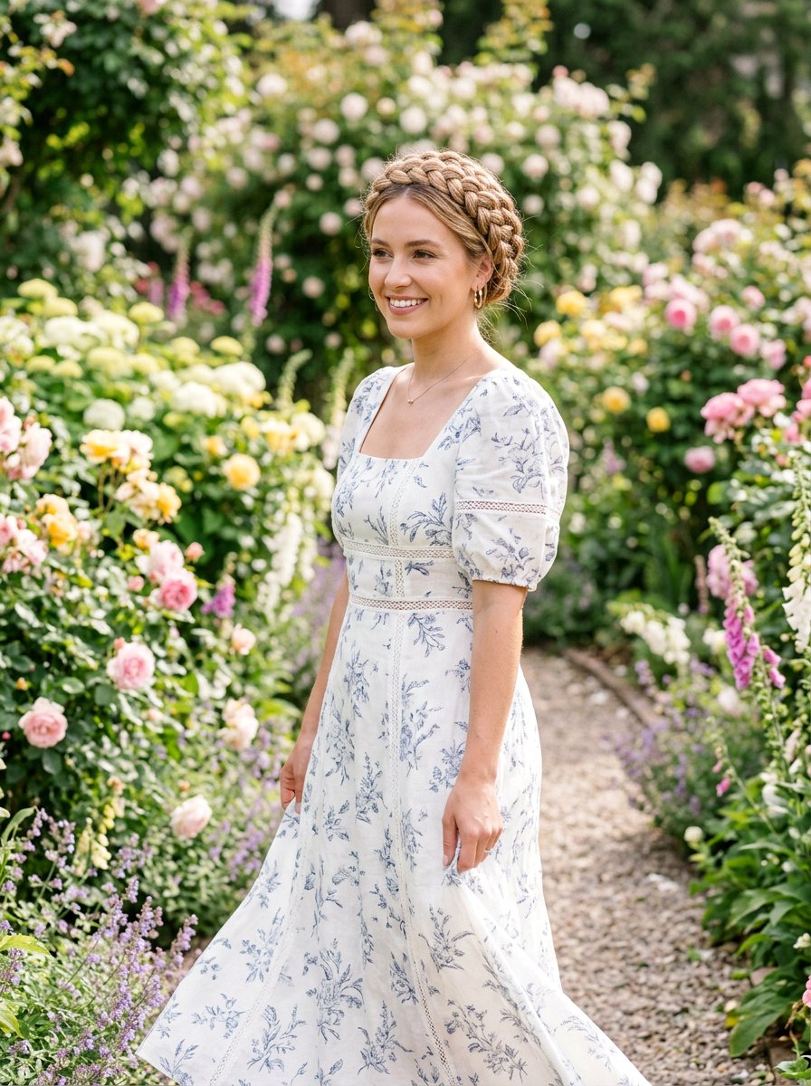 Braided Crown - 20 cute hairstyle for amusement park - 20 cute hairstyle for amusement park