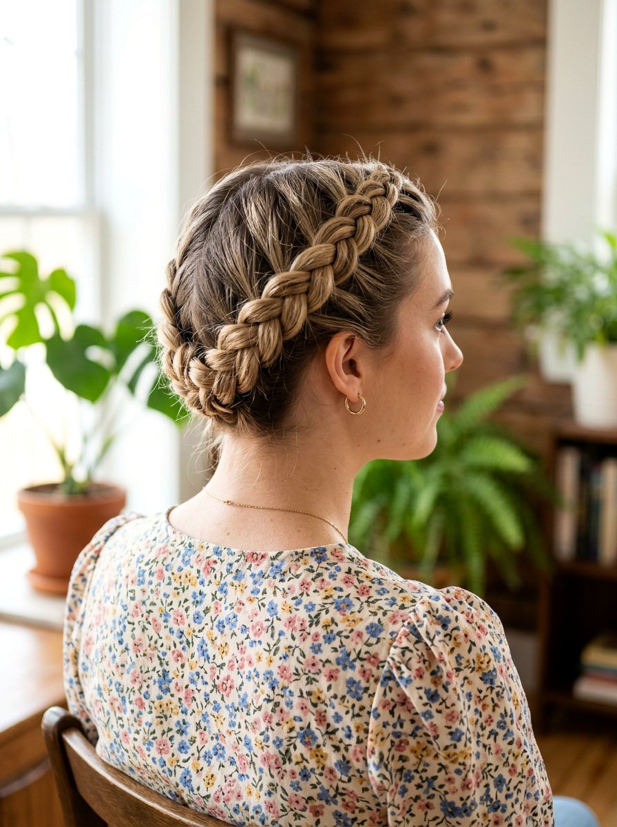 Braided Crown - 20 easy hairstyle for vacation mornings - 20 easy hairstyle for vacation mornings