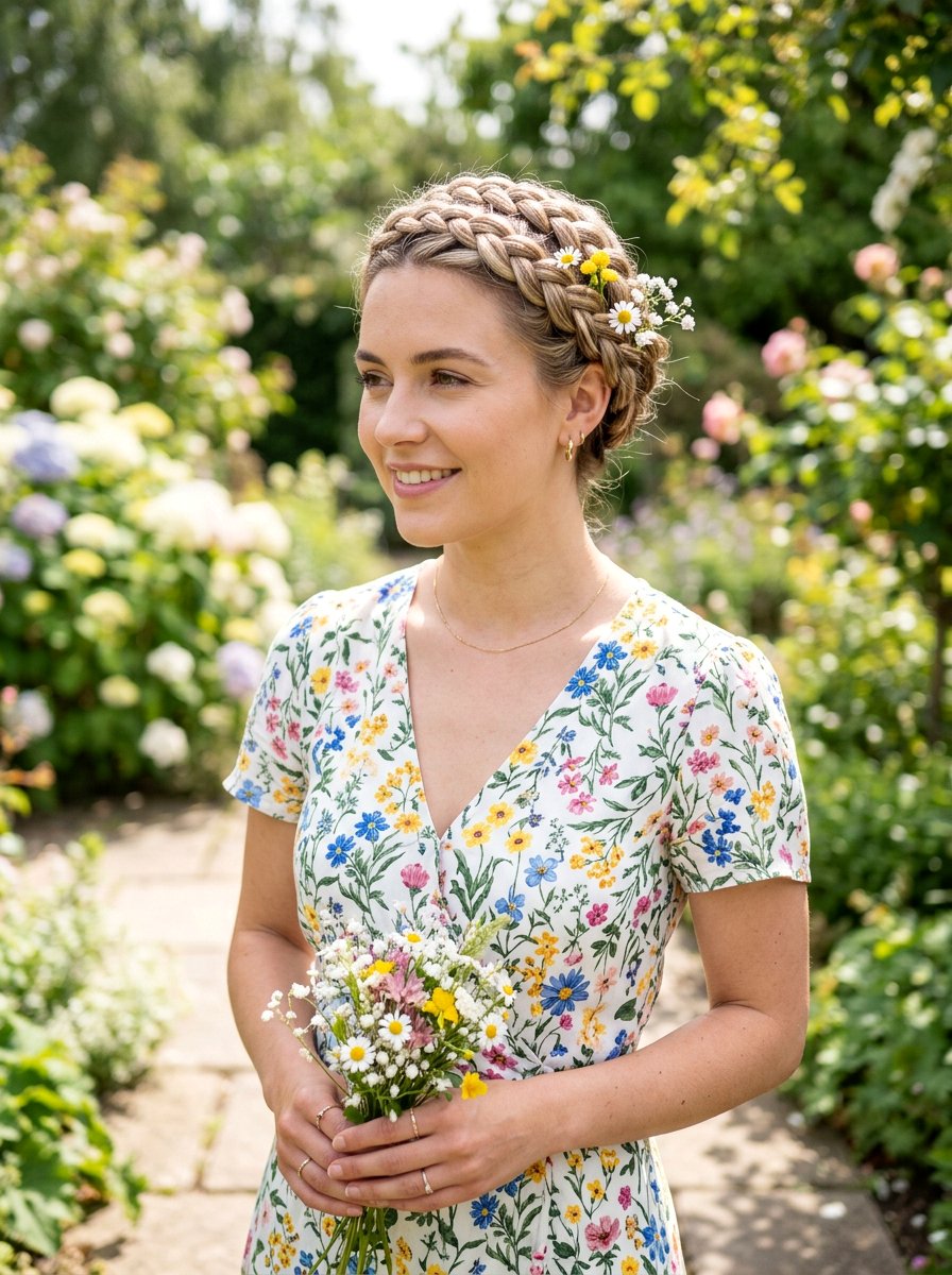 Braided Crown - 20 office hairstyle with minimal effort - 20 office hairstyle with minimal effort