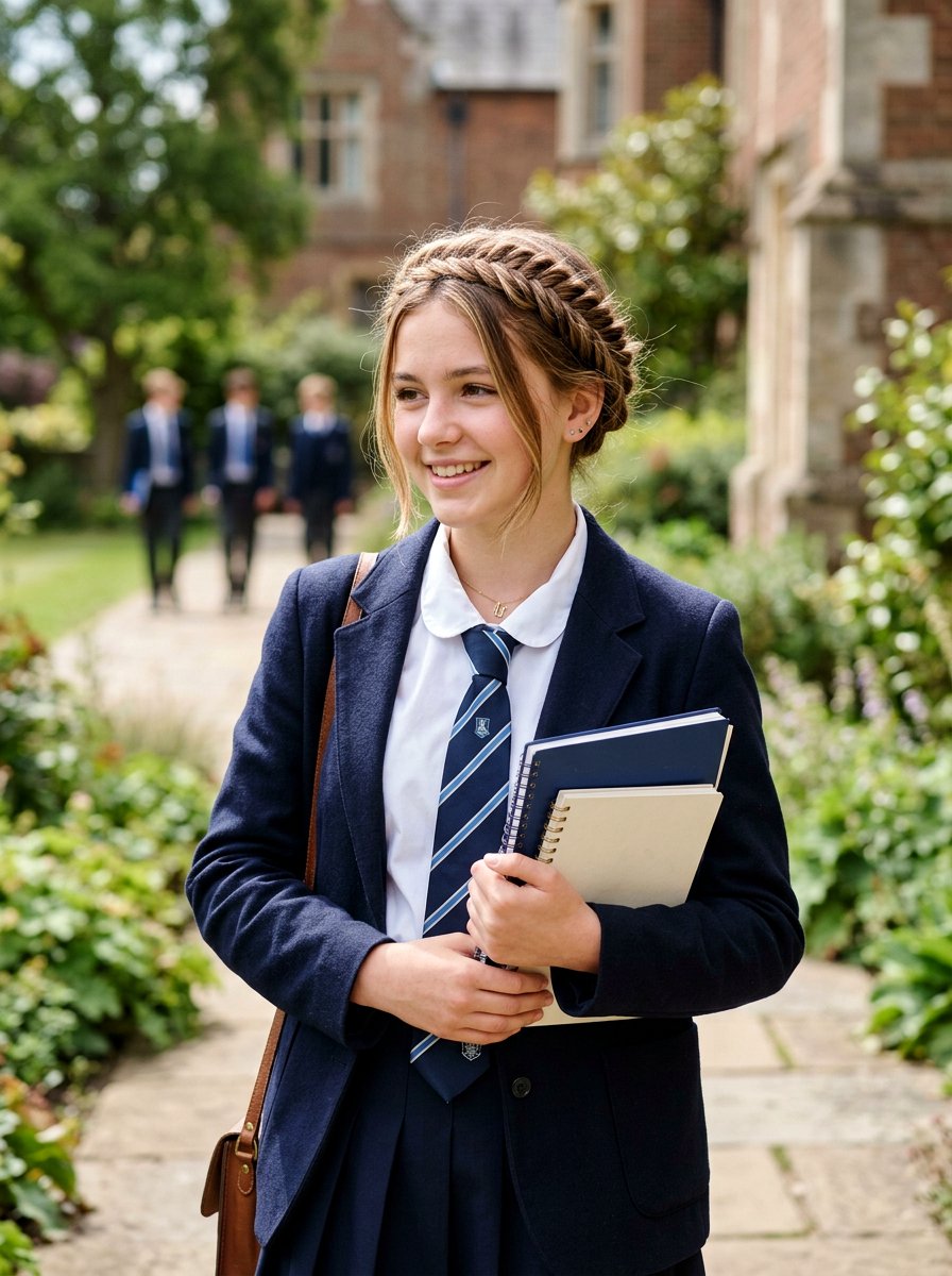 Braided Crown - 20 quick hairstyle for school mornings teens - 20 quick hairstyle for school mornings teens