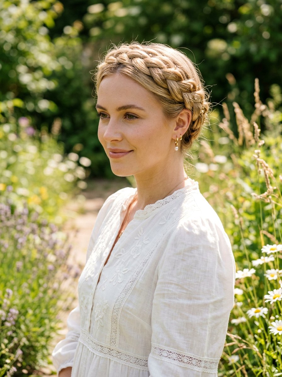 Braided Crown - 20 simple hairstyle for graduation day - 20 simple hairstyle for graduation day