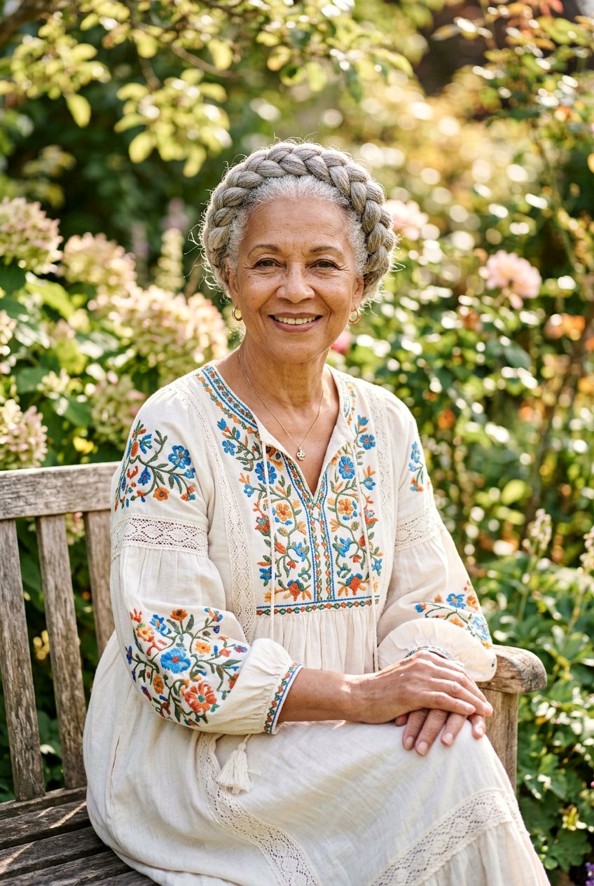 Braided Crown - 20 wedding guest hairstyles for older women - 20 wedding guest hairstyles for older women