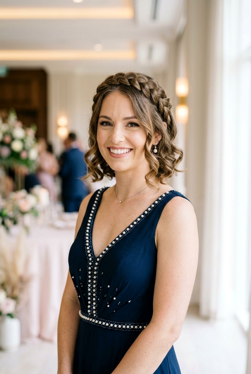 Braided Crown Bob - 20 homecoming hairstyle for short curly hair - 20 homecoming hairstyle for short curly hair