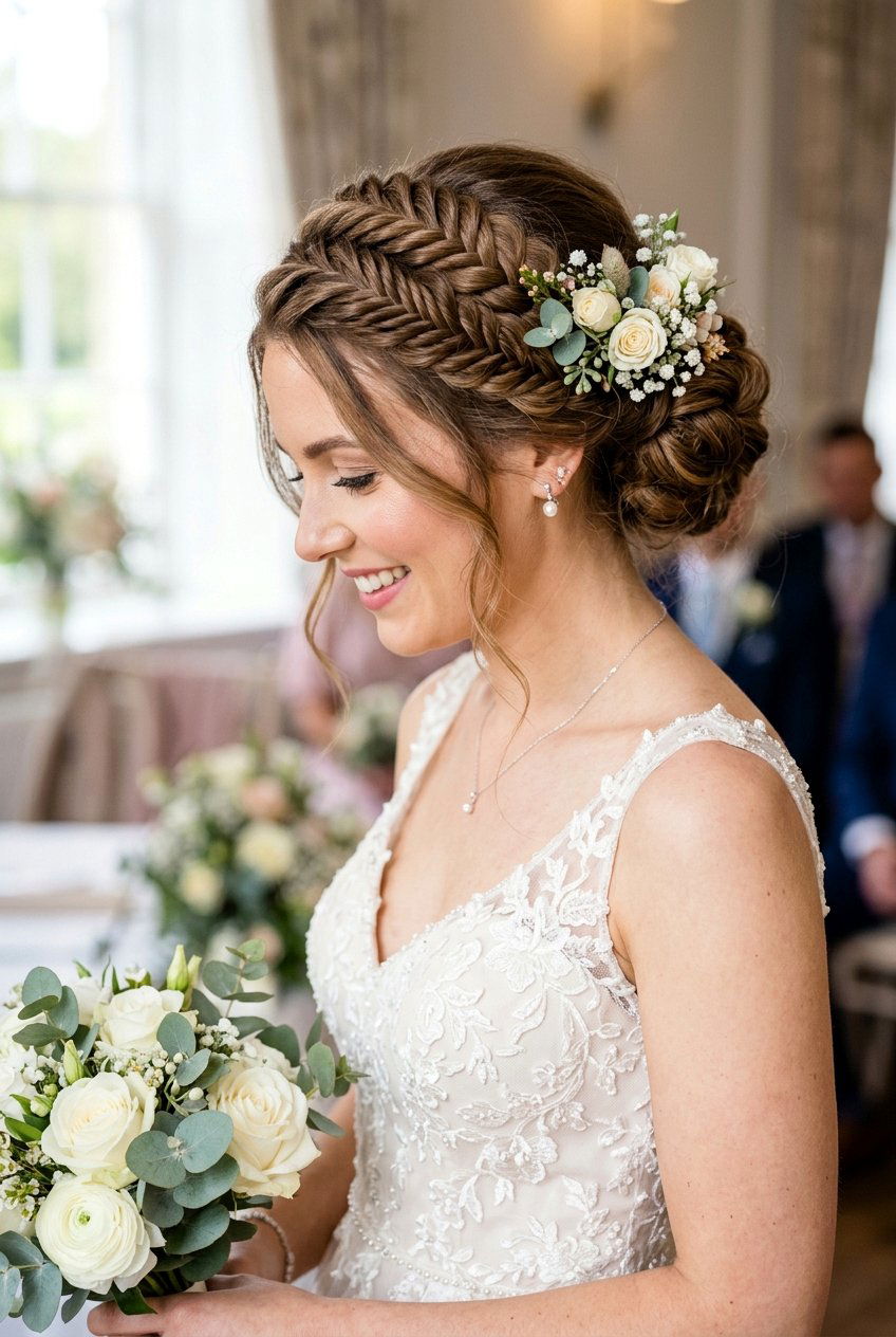 Braided Crown Bridal Updo - 20 romantic bridal updo - 20 romantic bridal updo