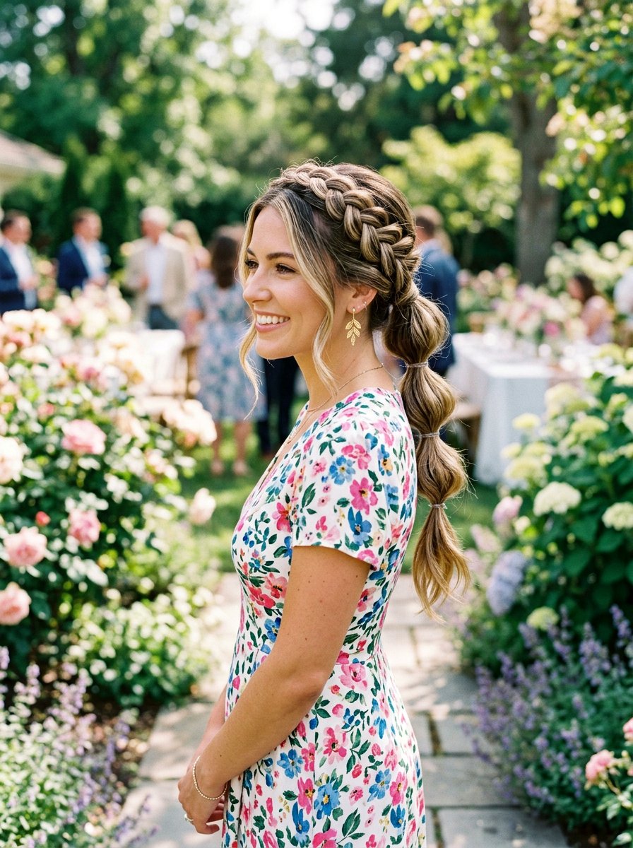 Braided Crown Bubble Braid Ponytail - 20 vacation hairstyle with bubble braid ponytail - 20 vacation hairstyle with bubble braid ponytail