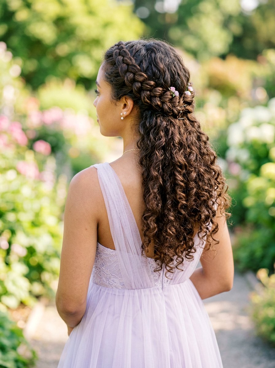 Braided Crown Curly Hair - 20 homecoming hairstyles for curly hair - 20 homecoming hairstyles for curly hair