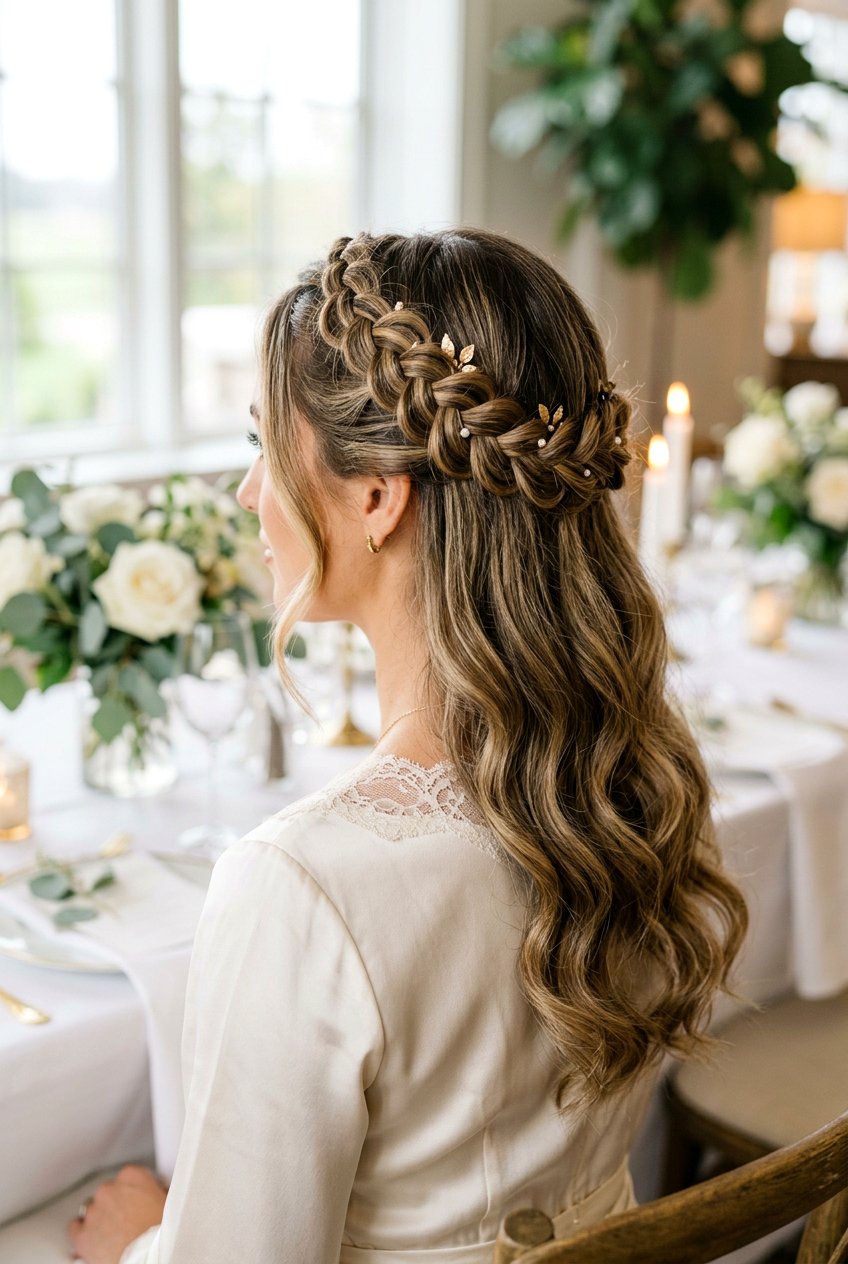 Braided Crown Dinner Hair - 20 dinner date hairstyles - 20 dinner date hairstyles