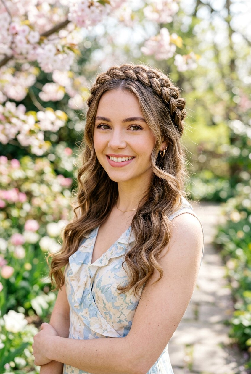 Braided Crown Easter Hairstyle - 20 easter braid hairstyles - 20 easter braid hairstyles