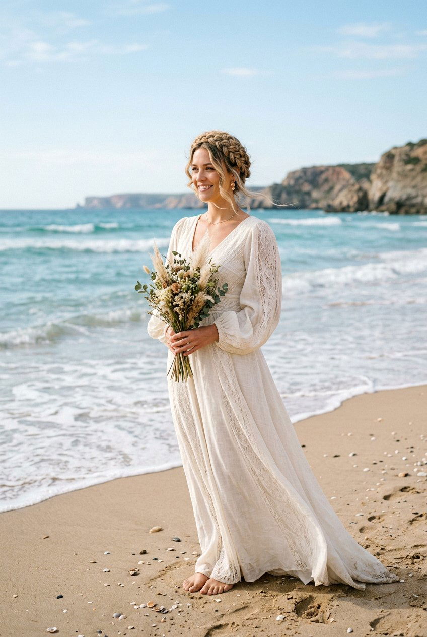 Braided Crown For Beach Shoot - 20 beach photo shoot hairstyles - 20 beach photo shoot hairstyles