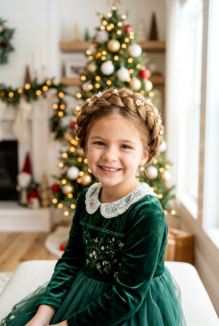Braided Crown For Girls - 20 christmas party hairstyles for girls - 20 christmas party hairstyles for girls