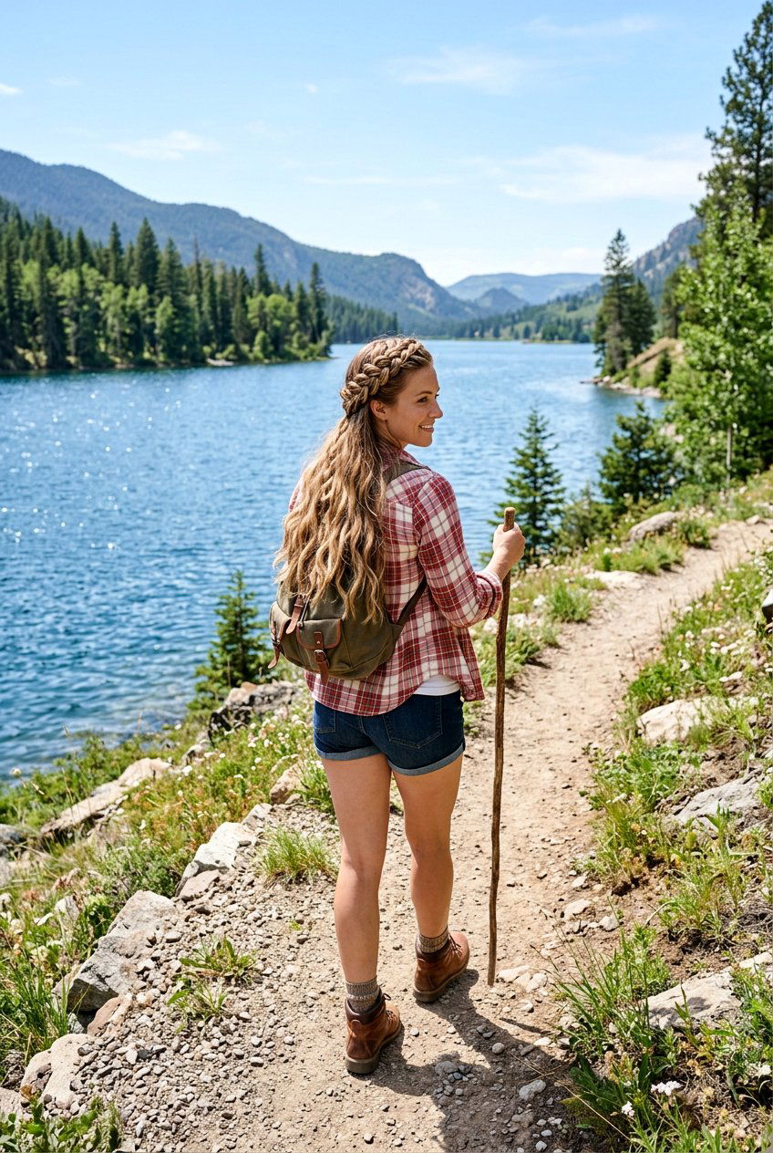 Braided Crown For Hiking Long Hair - 20 hiking hairstyles for long hair - 20 hiking hairstyles for long hair