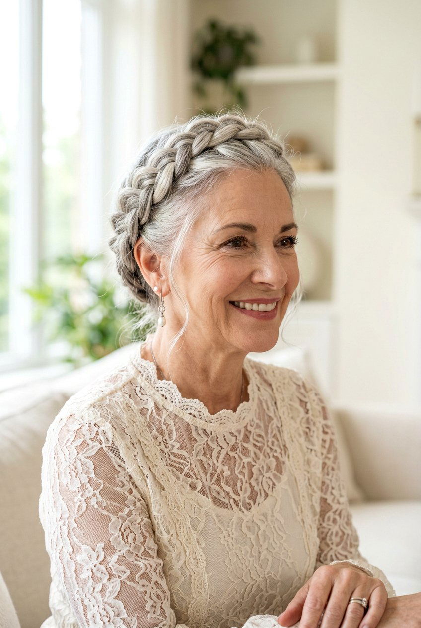 Braided Crown For Mature Women - 20 mature women easy hairstyle ideas - 20 mature women easy hairstyle ideas