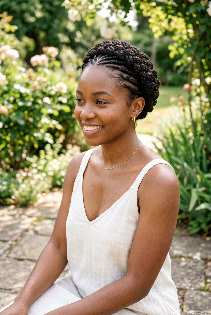 Braided Crown For Natural Hair - 20 natural hair updo for black women