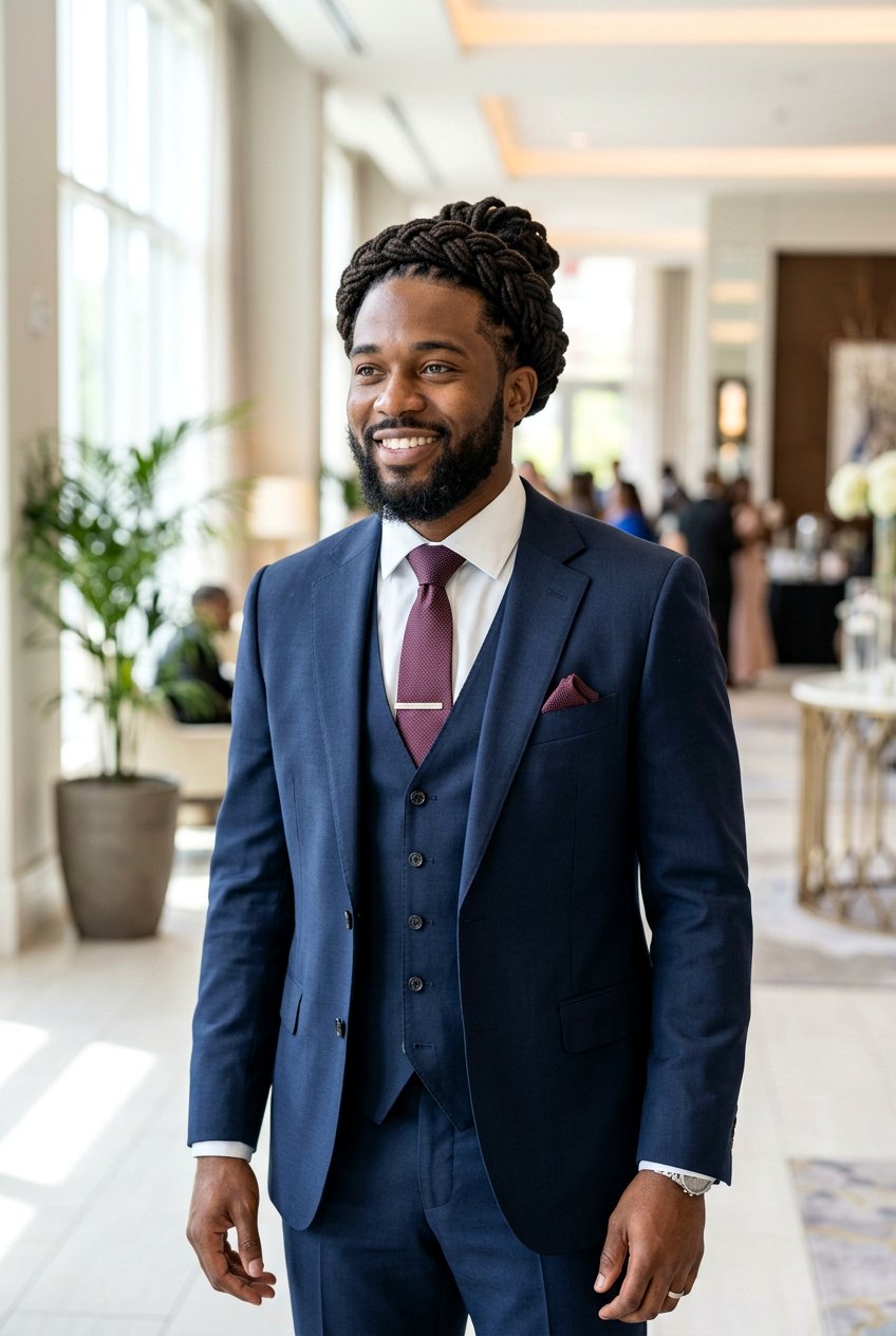 Braided Crown Locs - 20 long loc styles for black men - 20 long loc styles for black men