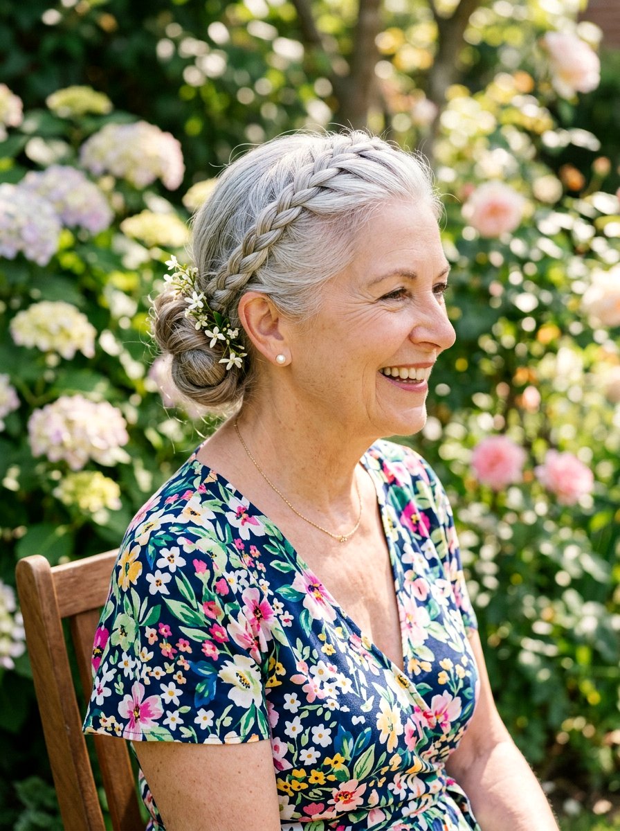 20 Elegant and Classy Low Bun Hairstyle Ideas for Older Women