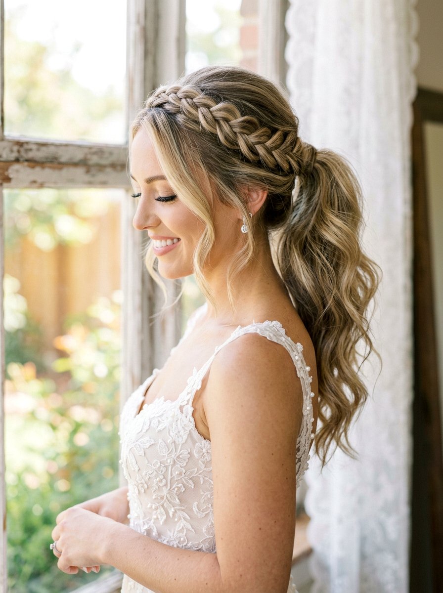 Braided Crown Ponytail - 20 glamorous ponytail hairstyle ideas - 20 glamorous ponytail hairstyle ideas