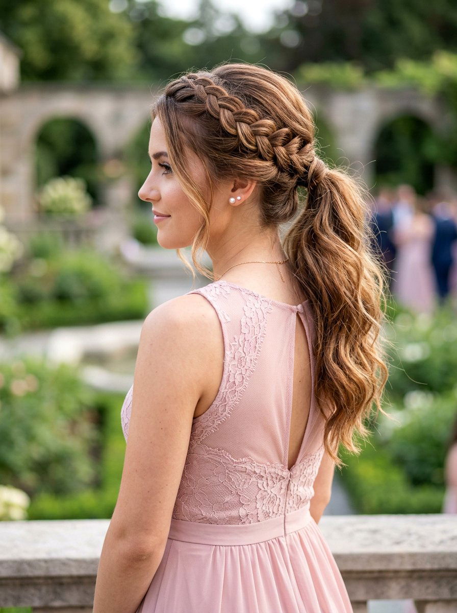 Braided Crown Ponytail - 20 homecoming hairstyles with ponytail - 20 homecoming hairstyles with ponytail