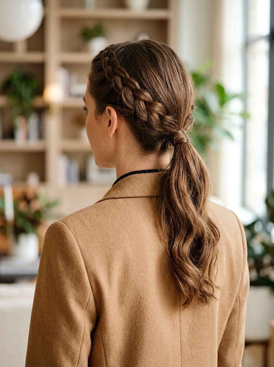 Braided Crown Ponytail - 20 neat job interview ponytail - 20 neat job interview ponytail