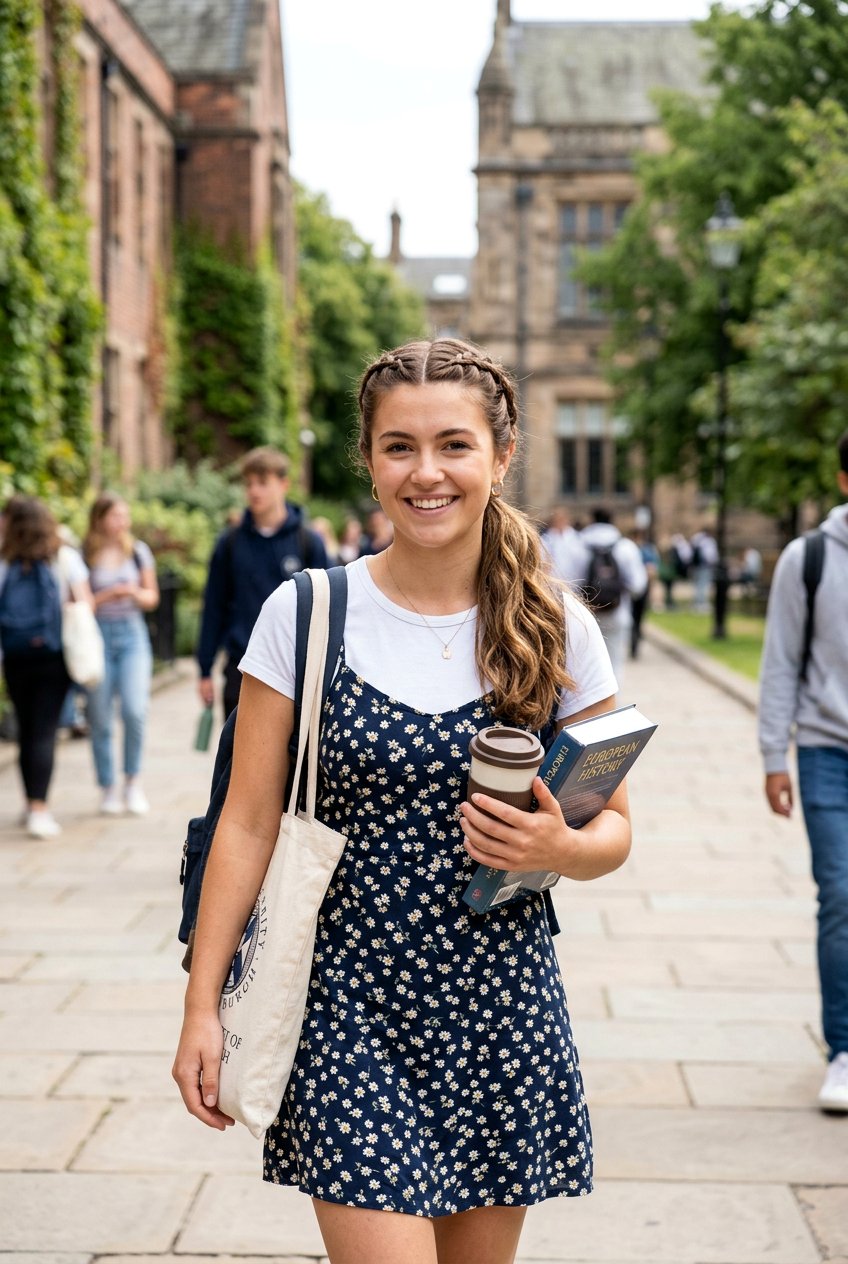 Braided Crown Ponytail For Campus - 20 campus ponytail hairstyle - 20 campus ponytail hairstyle