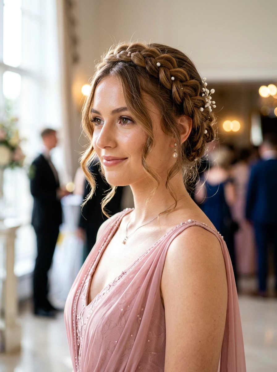 Braided Crown Prom Hairstyle - 20 viral prom hairstyle ideas - 20 viral prom hairstyle ideas