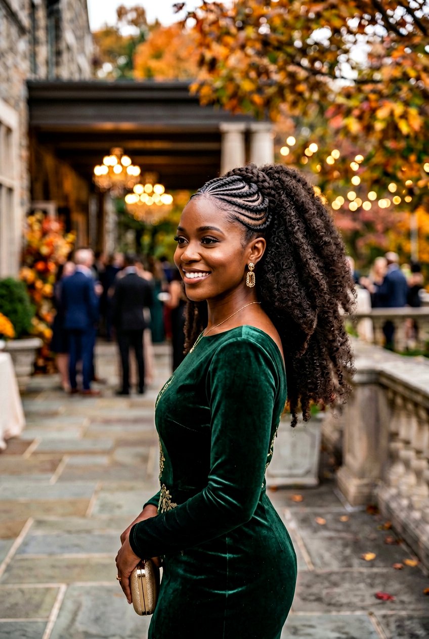 Braided Crown Puff Ponytail - 20 natural puff ponytail hairstyle - 20 natural puff ponytail hairstyle