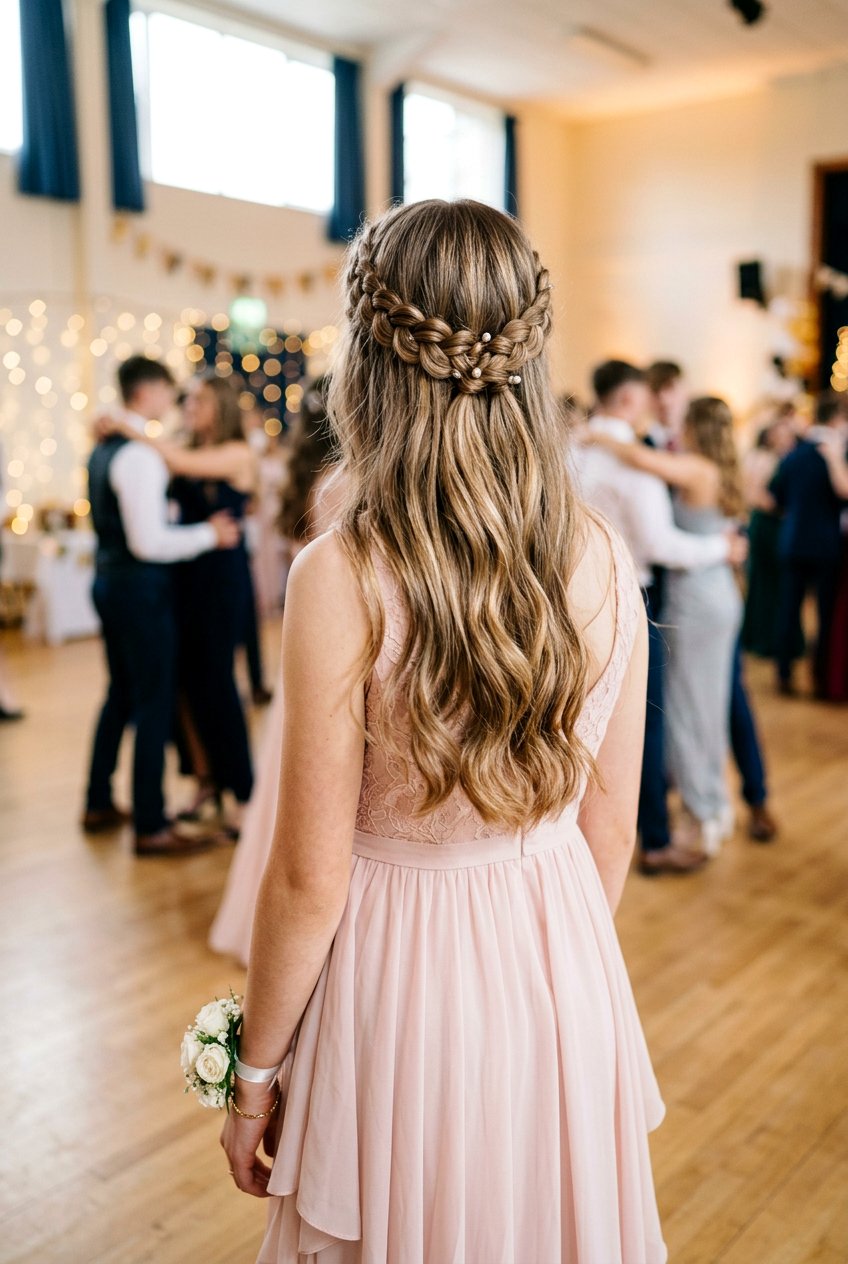 Braided Crown School Dance Hair - 20 school dance hairstyles - 20 school dance hairstyles