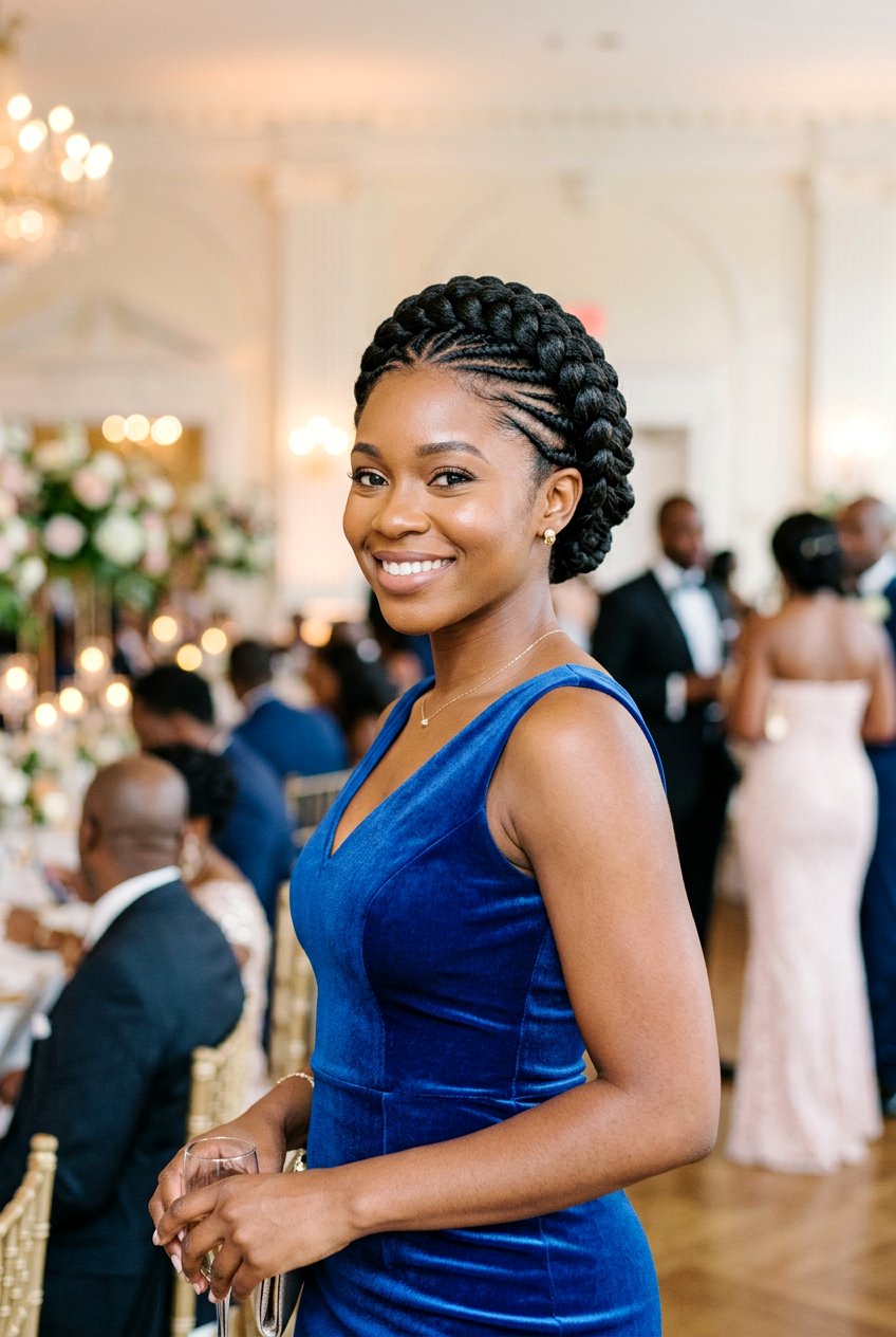 Braided Crown Updo - 20 black women classy updo hairstyles - 20 black women classy updo hairstyles