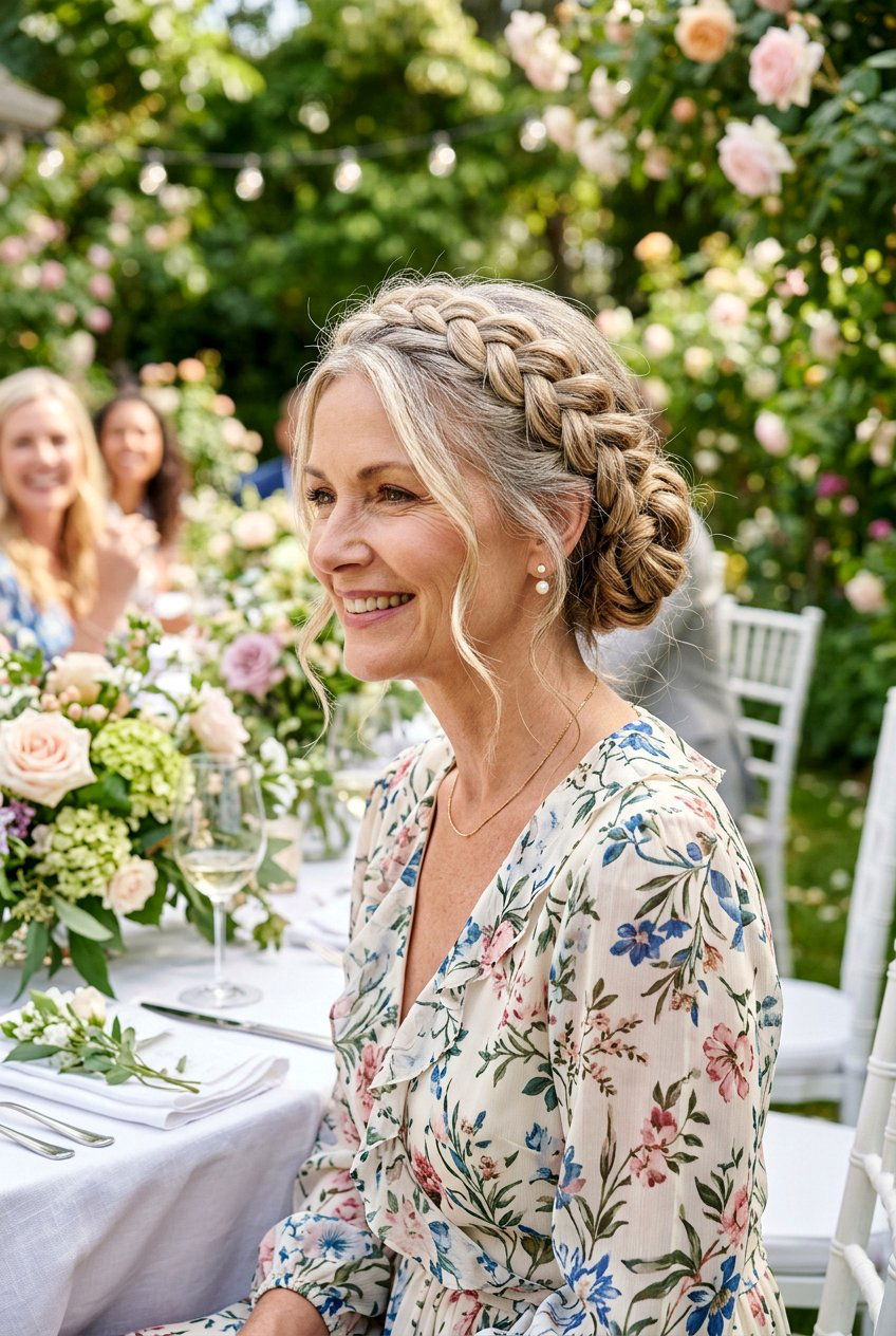 Braided Crown Updo - 20 formal hairstyles for mature women - 20 formal hairstyles for mature women