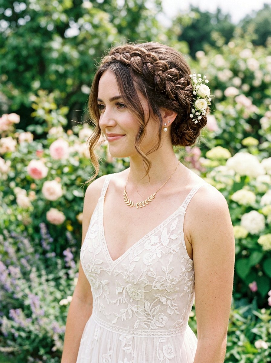 Braided Crown Updo - 20 elegant haircut for wedding guest women - 20 elegant haircut for wedding guest women